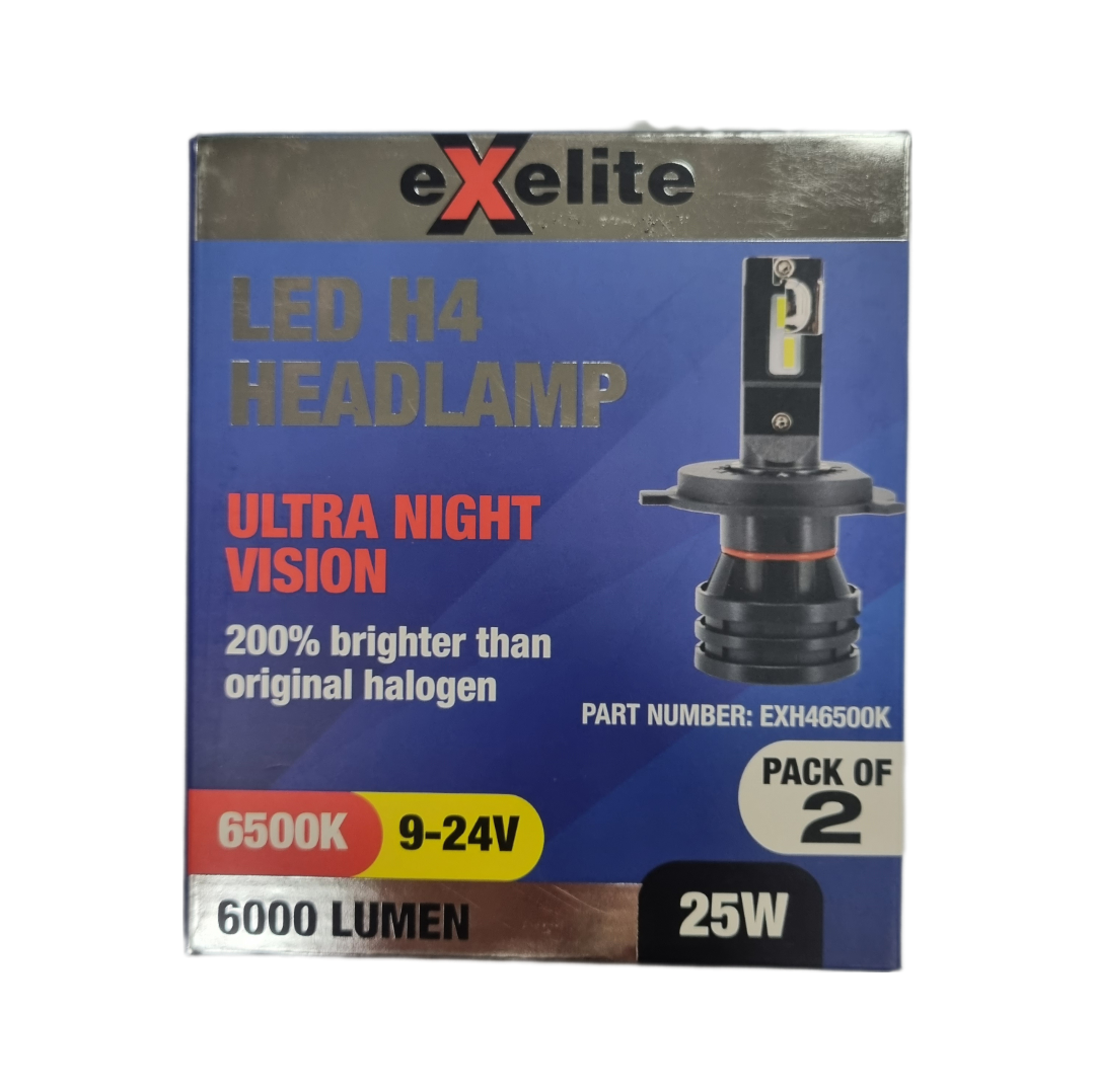 Exelite LED Headlamp Globes (H4) - Pack of 2