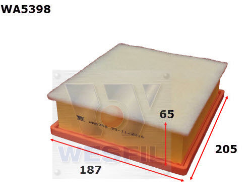 Wesfil Air Filter - WA5398 (A1926)