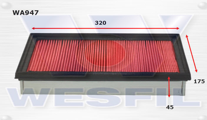 Wesfil Air Filter - WA947 (A1219)