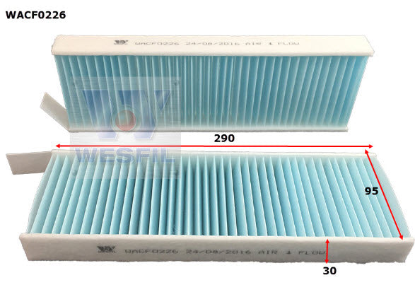 Wesfil Cabin/Pollen Air Filter - WACF0226 - RCA341C