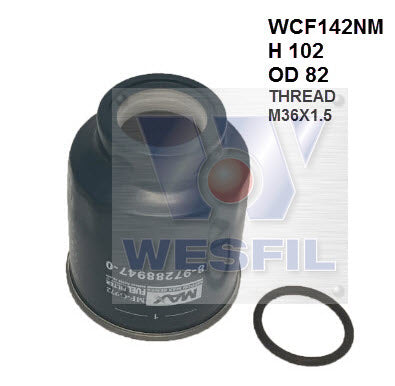 Wesfil Diesel Fuel Filter - WCF142NM (Z783)