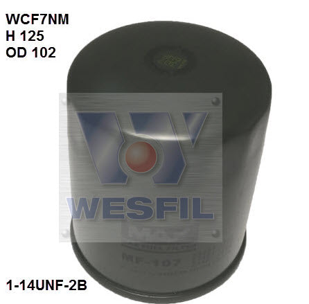 Wesfil Diesel Fuel Filter - WCF7NM (Z687)