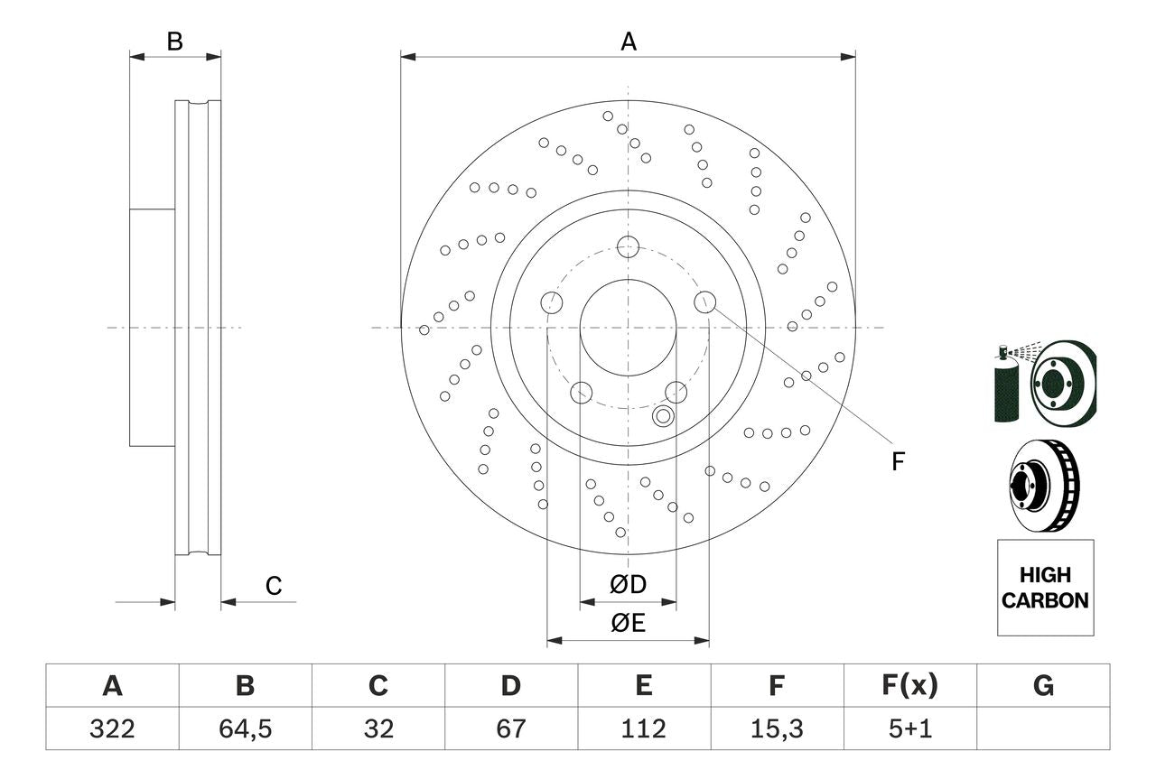 Bosch Disc Brake Rotor - BD1302