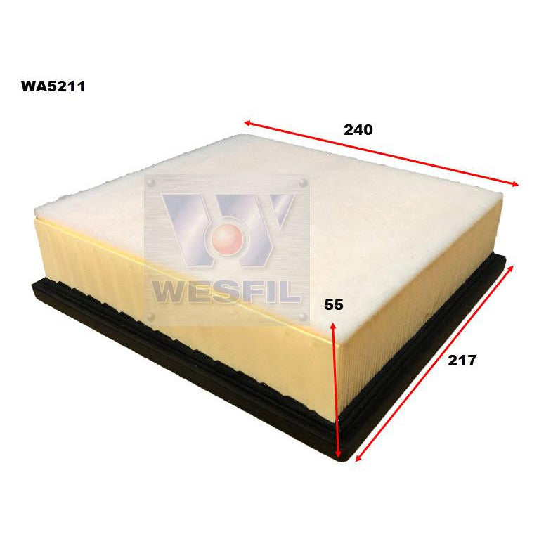 Wesfil Air Filter - WA5211 (A1838) - Jeep, Lexus, Mitsubishi, Toyota