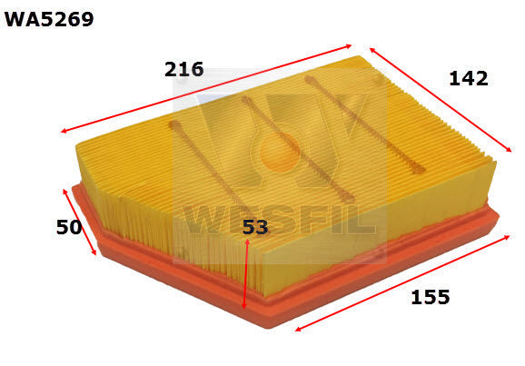 Wesfil Air Filter - WA5269 (A1972)
