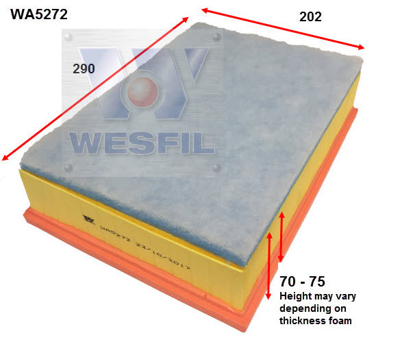 Wesfil Air Filter - WA5272 (A1773)