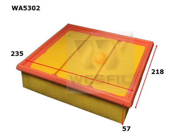 Wesfil Air Filter - WA5302 (A1795)