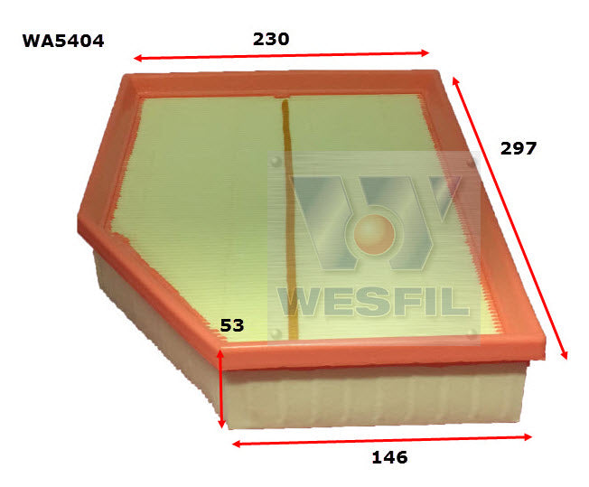 Wesfil Air Filter - WA5404 (A1937)