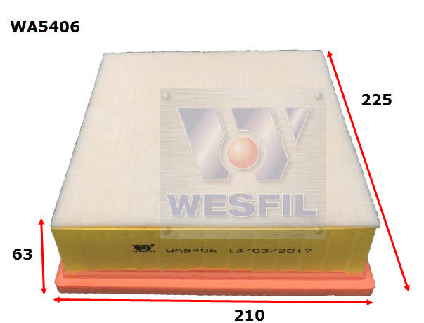 Wesfil Air Filter - WA5406 (A1958)