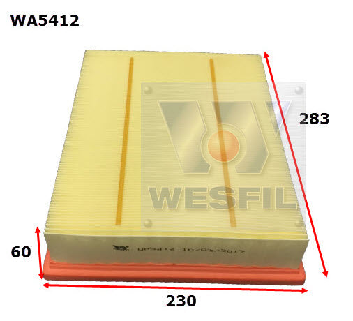 Wesfil Air Filter - WA5412 (A2010)
