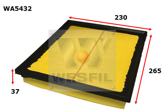 Wesfil Air Filter - WA5432 (A1898)
