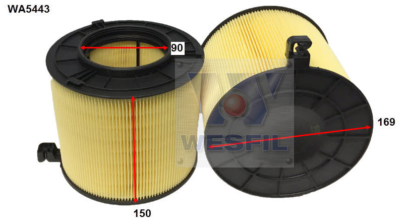 Wesfil Air Filter - WA5443 (A2002)
