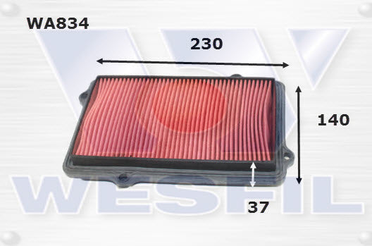 Wesfil Air Filter - WA834 (A458)