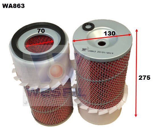 Wesfil Air Filter - WA863 (HDA5667 / HDA5866)