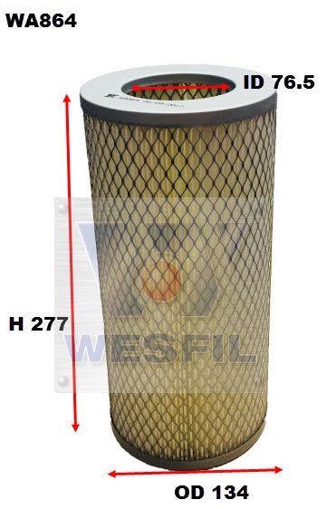 Wesfil Air Filter - WA864 (A1215)