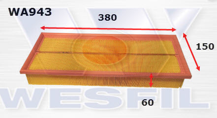 Wesfil Air Filter - WA943 (A495)