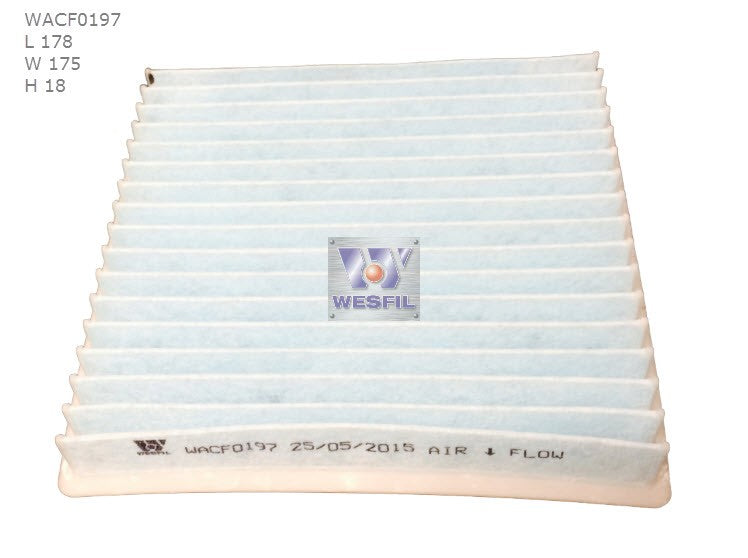 Wesfil Cabin/Pollen Air Filter - WACF0197 - RCA321P