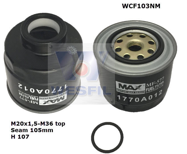 Wesfil Diesel Fuel Filter - WCF103NM (Z679)