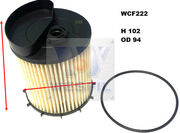 Wesfil Diesel Fuel Filter - WCF222 (R2706P)