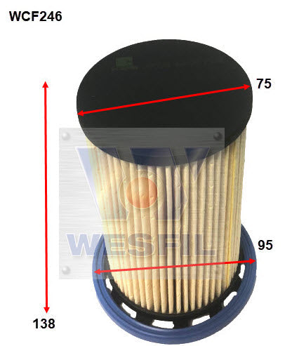 Wesfil Diesel Fuel Filter - WCF246 (R2725P)
