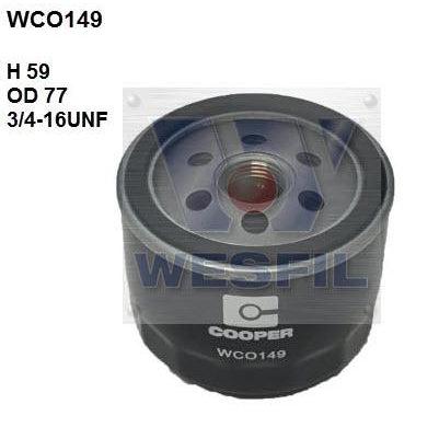 Wesfil Oil Filter - WCO149