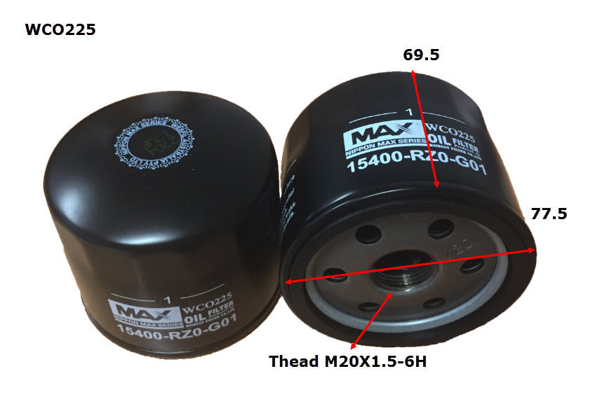 Wesfil Oil Filter - WCO225NM