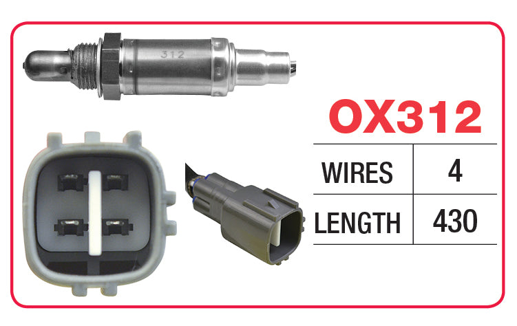 Goss Oxygen Sensor - 4 Wire - Lexus, Toyota - OX312